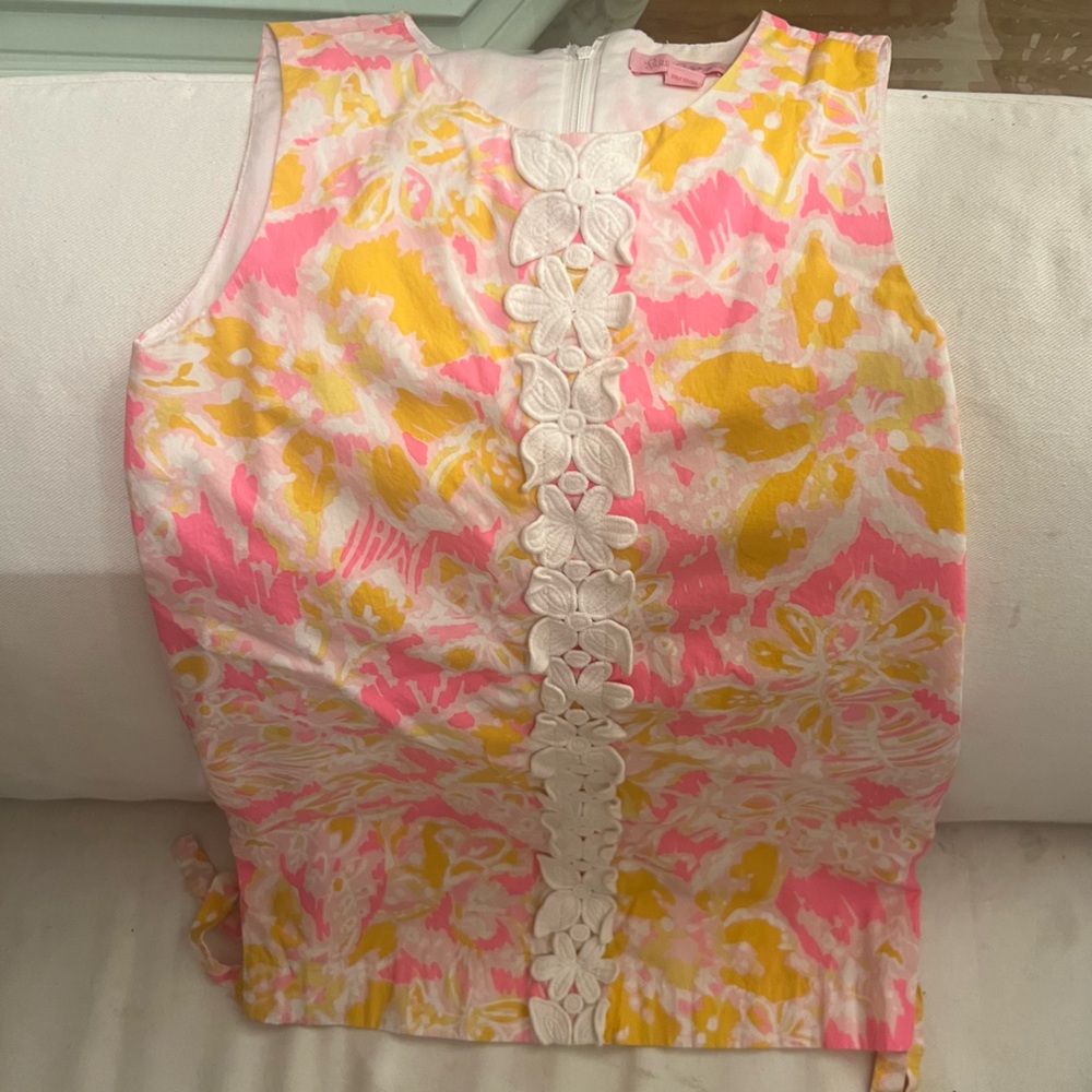 Lilly Pulitzer Pink and Yellow Floral Top